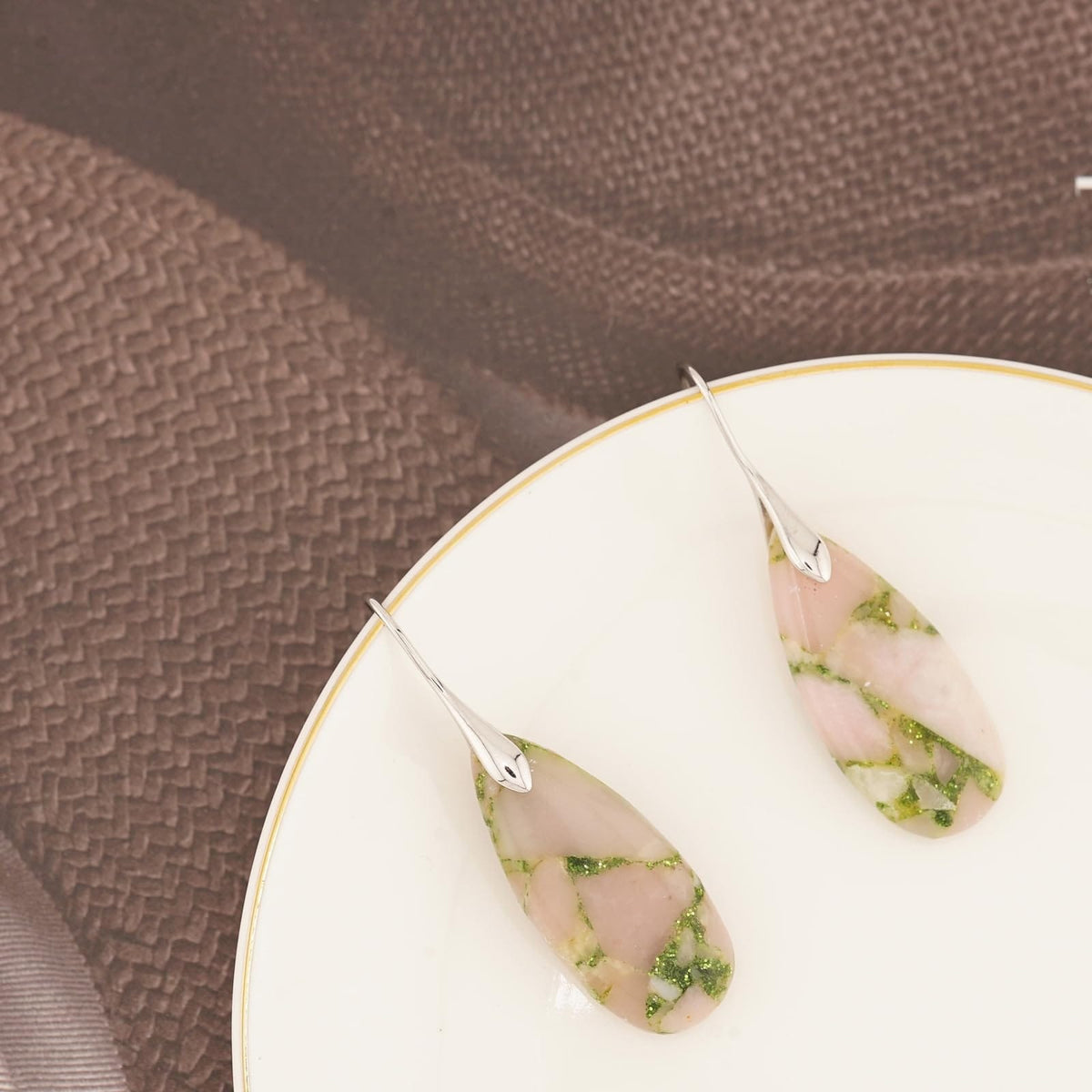 Natural Stone Teardrop Dangle Earrings The Nichole Collection - Official Site