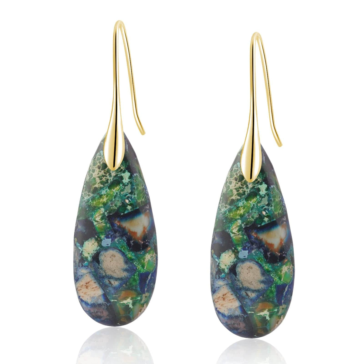 Natural Stone Teardrop Dangle Earrings The Nichole Collection - Official Site