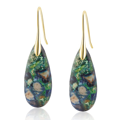 Natural Stone Teardrop Dangle Earrings The Nichole Collection - Official Site
