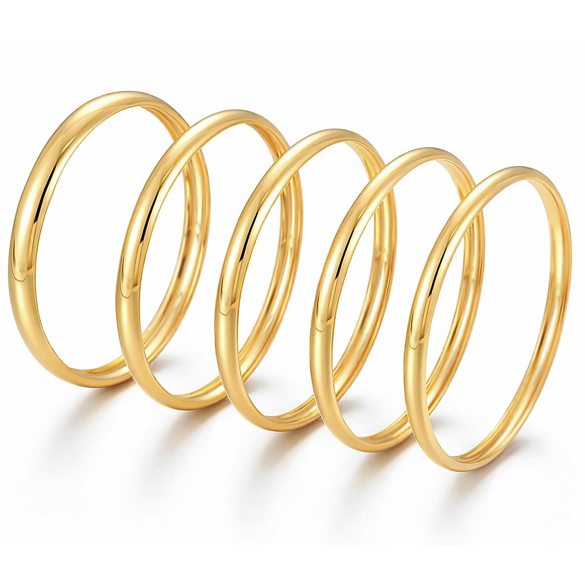 Gold Stackable Bangle Set