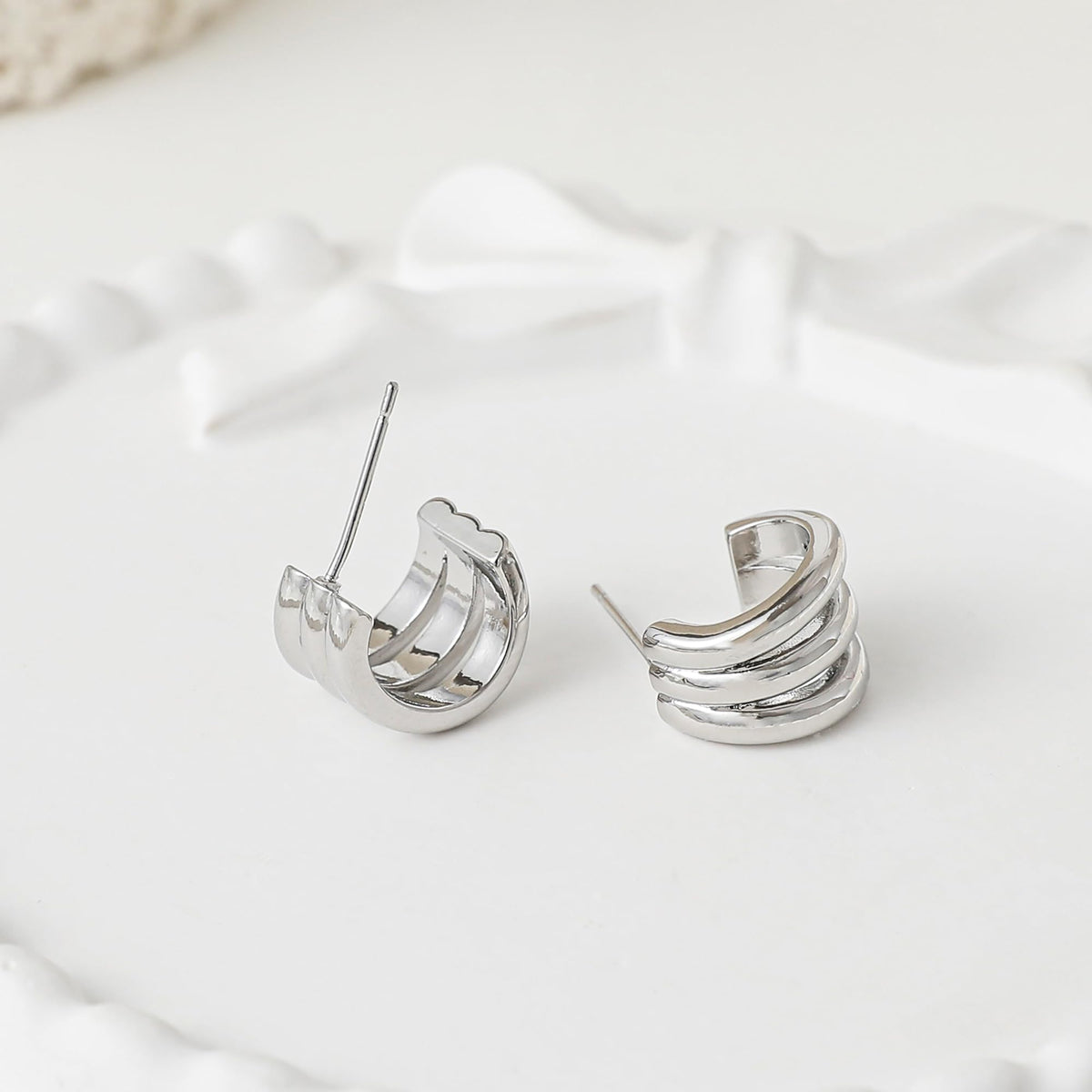 Geometric Gold Knot Statement Earrings The Nichole Collection - Official Site