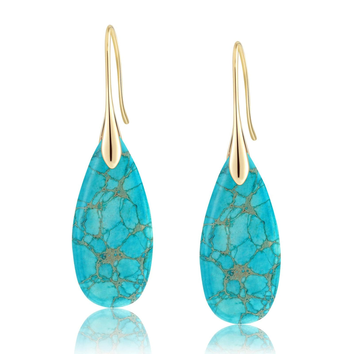 Natural Stone Teardrop Dangle Earrings The Nichole Collection - Official Site