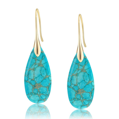 Natural Stone Teardrop Dangle Earrings The Nichole Collection - Official Site