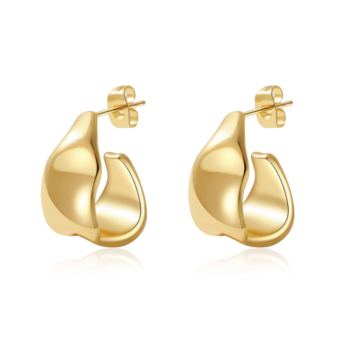 Geometric Gold Knot Statement Earrings The Nichole Collection - Official Site