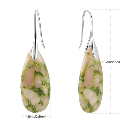 Natural Stone Teardrop Dangle Earrings The Nichole Collection - Official Site