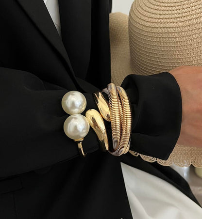 Gold Stackable Bangle Set