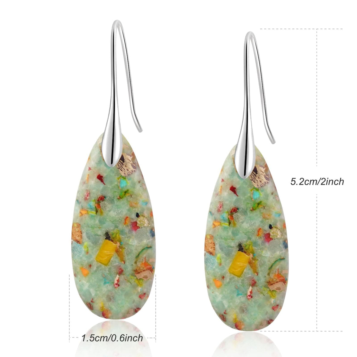 Natural Stone Teardrop Dangle Earrings The Nichole Collection - Official Site