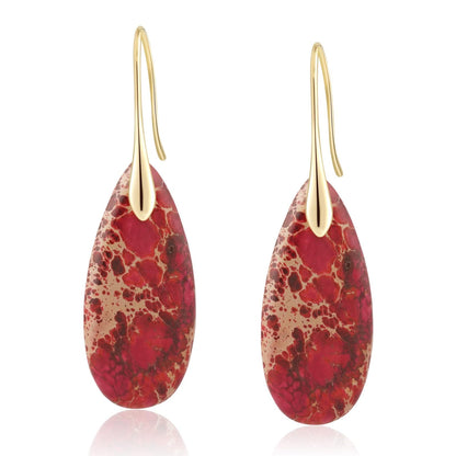 Natural Stone Teardrop Dangle Earrings The Nichole Collection - Official Site
