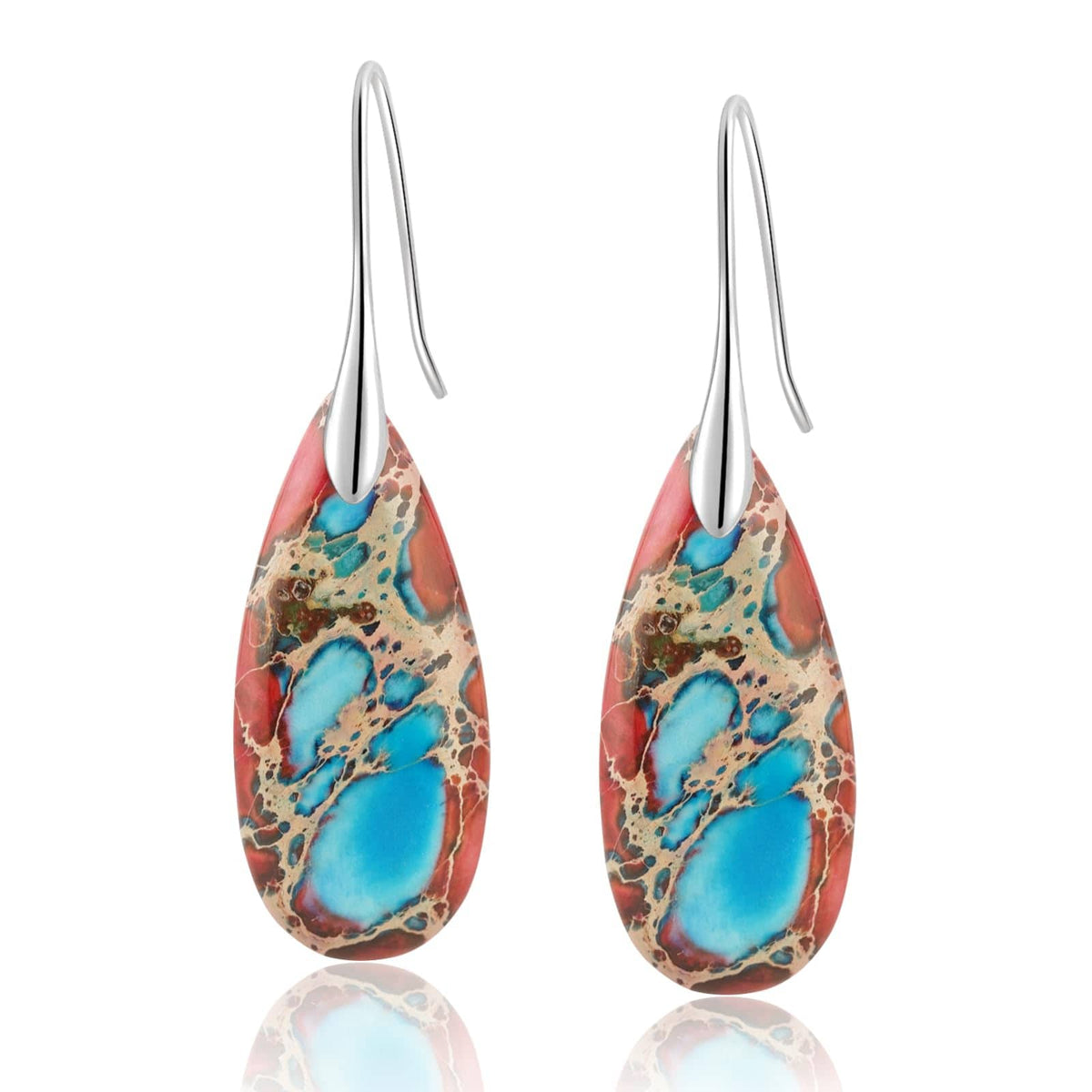 Natural Stone Teardrop Dangle Earrings The Nichole Collection - Official Site