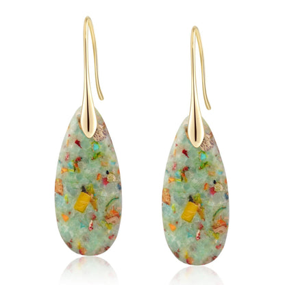 Natural Stone Teardrop Dangle Earrings The Nichole Collection - Official Site