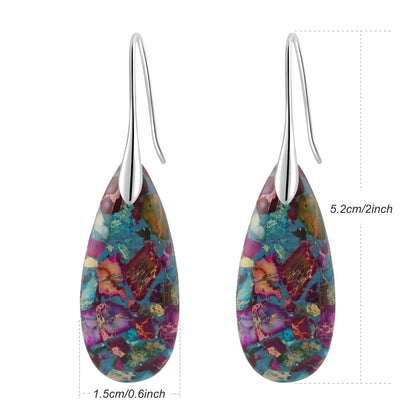 Natural Stone Teardrop Dangle Earrings The Nichole Collection - Official Site