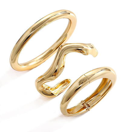 Gold Stackable Bangle Set