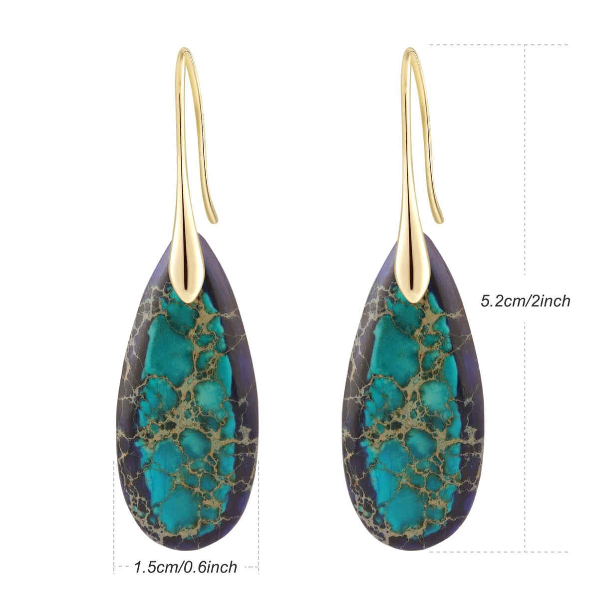 Natural Stone Teardrop Dangle Earrings The Nichole Collection - Official Site