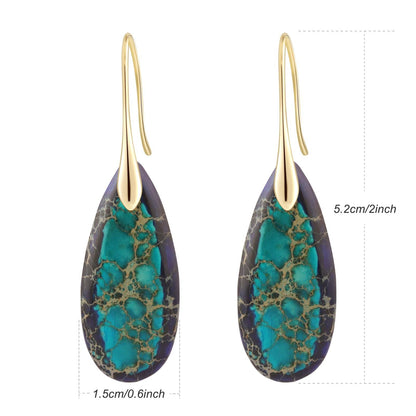 Natural Stone Teardrop Dangle Earrings The Nichole Collection - Official Site
