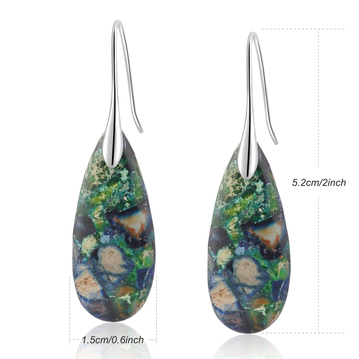 Natural Stone Teardrop Dangle Earrings The Nichole Collection - Official Site