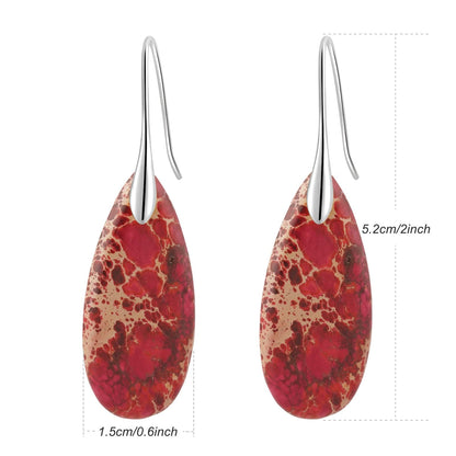 Natural Stone Teardrop Dangle Earrings The Nichole Collection - Official Site