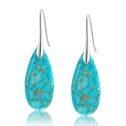 Natural Stone Teardrop Dangle Earrings The Nichole Collection - Official Site