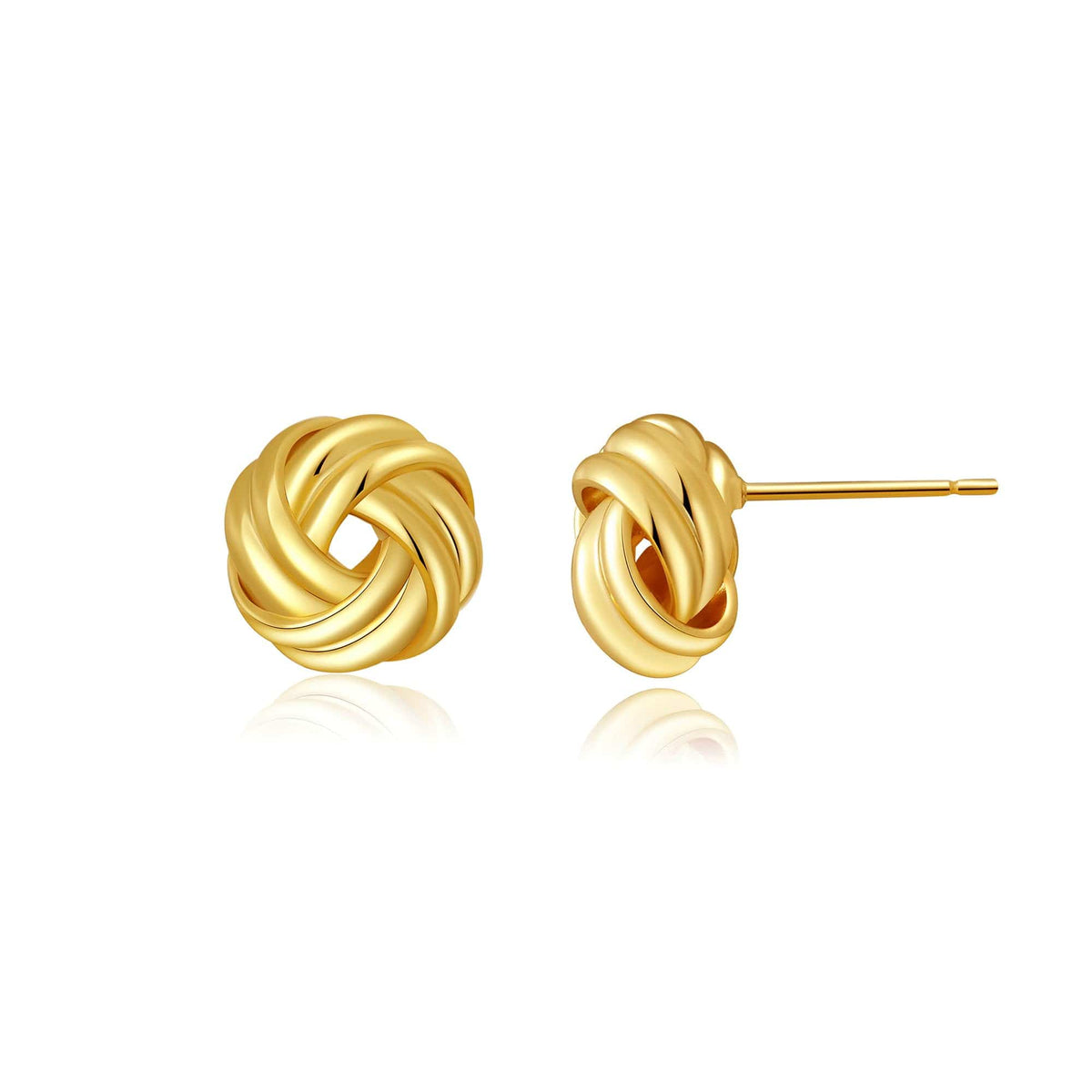 Geometric Gold Knot Statement Earrings The Nichole Collection - Official Site