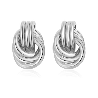 Geometric Gold Knot Statement Earrings The Nichole Collection - Official Site
