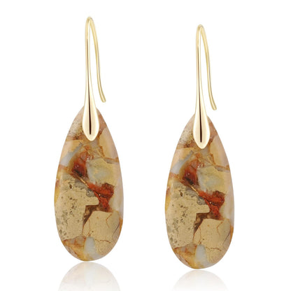 Natural Stone Teardrop Dangle Earrings The Nichole Collection - Official Site