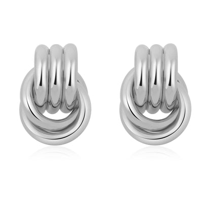Geometric Gold Knot Statement Earrings The Nichole Collection - Official Site