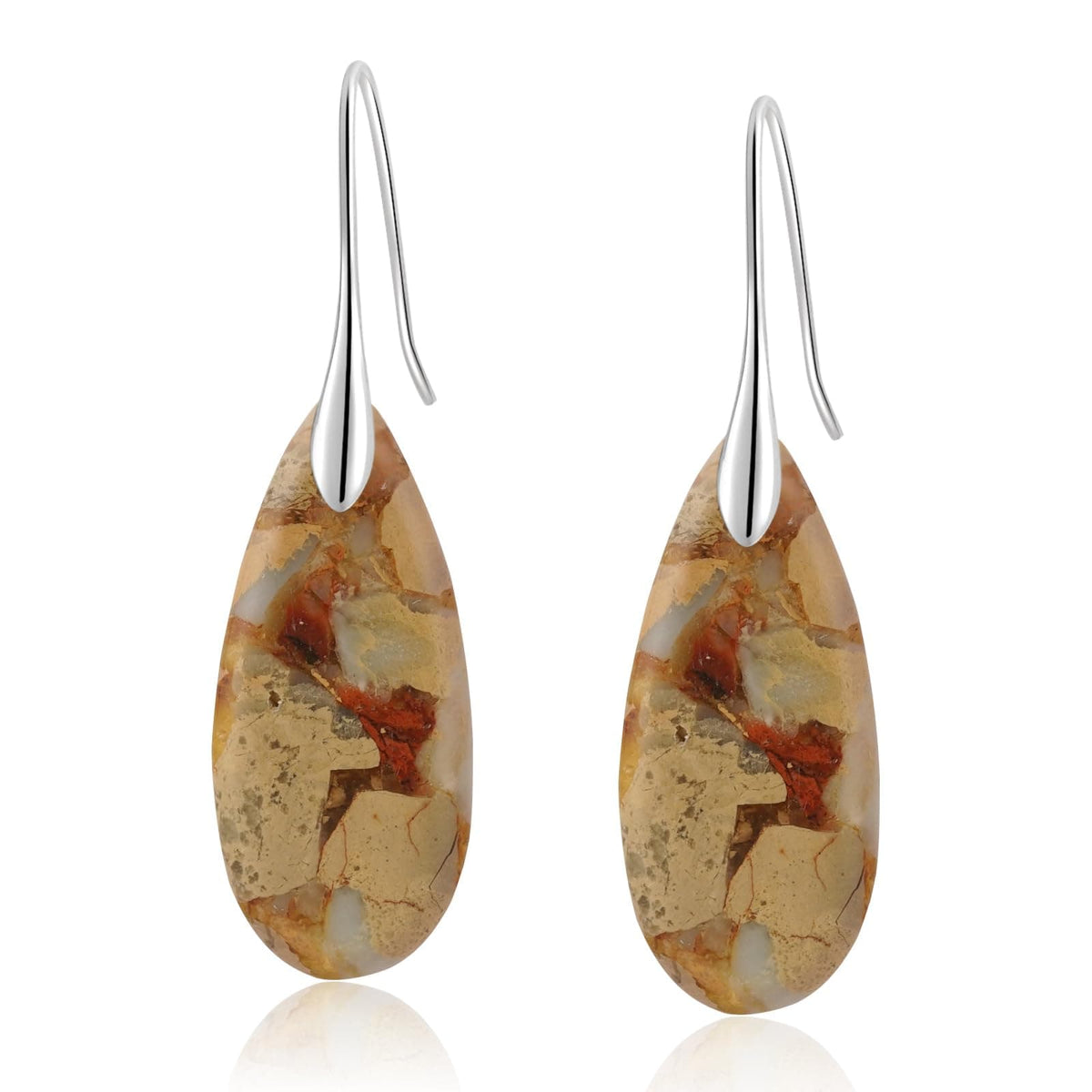 Natural Stone Teardrop Dangle Earrings The Nichole Collection - Official Site