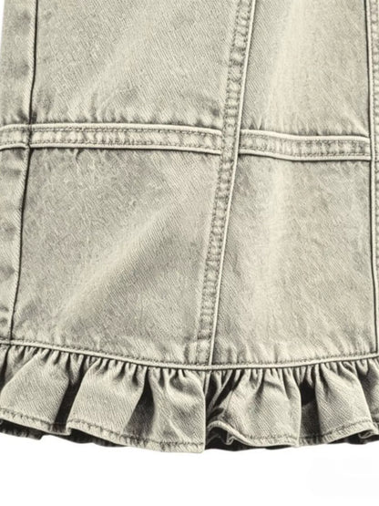 RUFFLE-HEM WIDE-LEG JEANS The Nichole Collection - Official Site