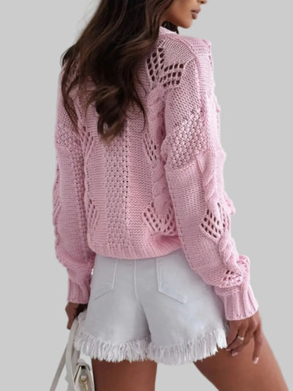 Button Up V-Neck Cardigan | The Nichole Collection