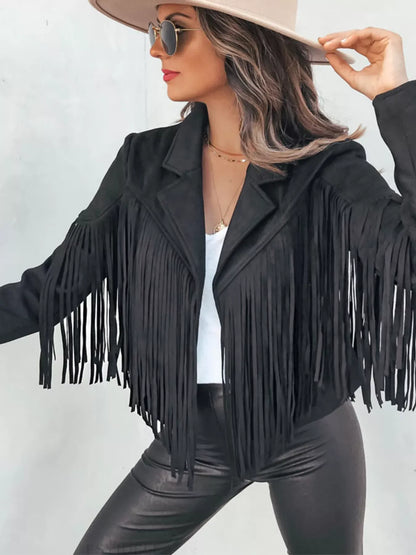 VALERIE FRINGE CROPPED JACKET The Nichole Collection - Official Site