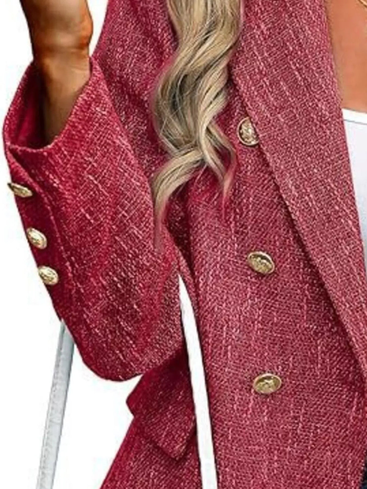 Double-Breasted Lapel-Collar Blazer The Nichole Collection - Official Site