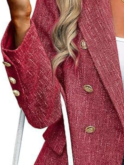 Double-Breasted Lapel-Collar Blazer The Nichole Collection - Official Site