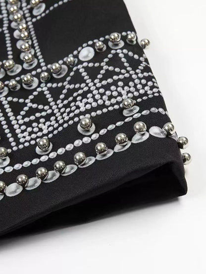 Pearl-Embellished One-Button Blazer The Nichole Collection