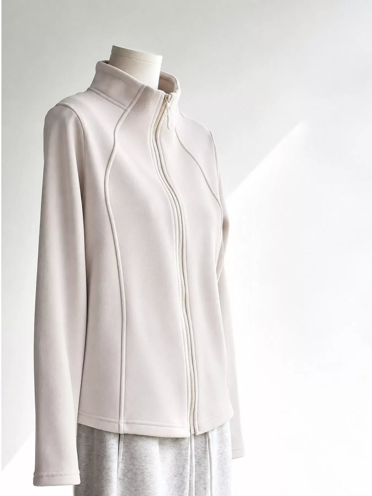 Sculpted Fit Fleece-Lined Zip-Up Jacket The Nichole Collection - Official Site