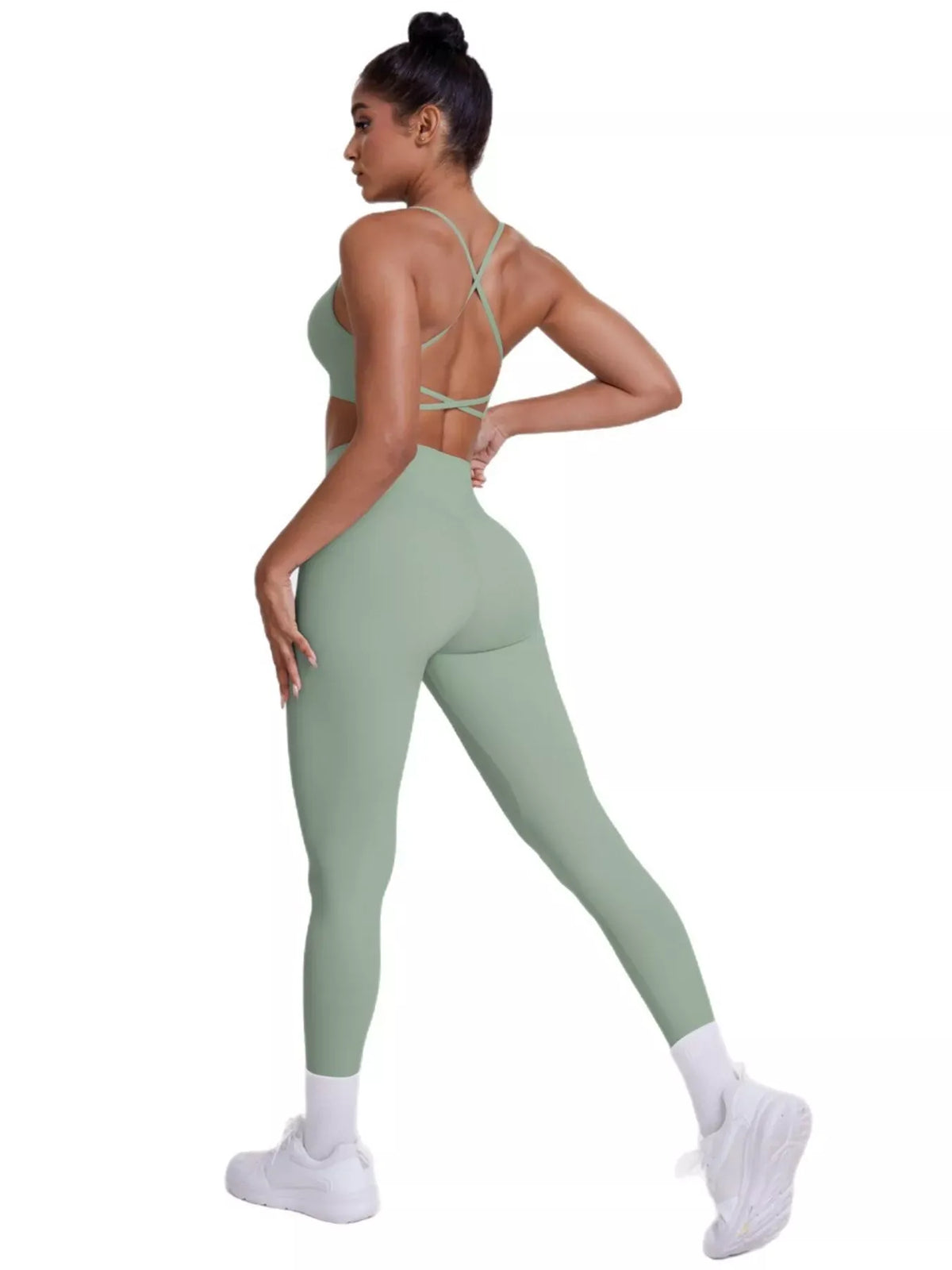 Criss-Cross Back Cami and Leggings Active Set The Nichole Collection - Official Site