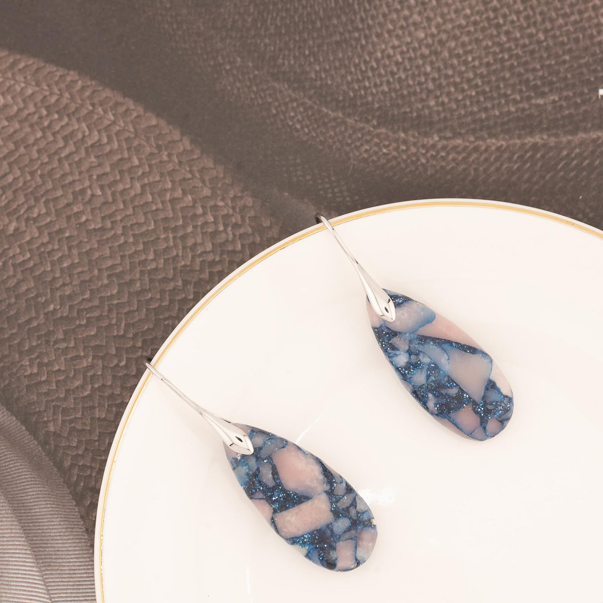 Natural Stone Teardrop Dangle Earrings The Nichole Collection - Official Site
