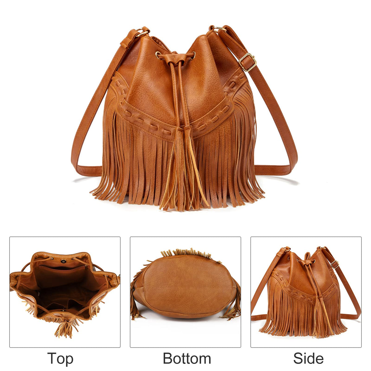 PARISIAN FRINGE BUCKET BAG The Nichole Collection