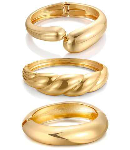 Gold Stackable Bangle Set