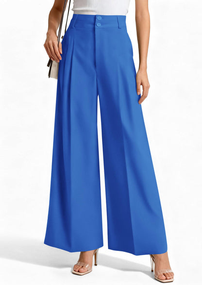 High Waisted Wide Leg Dress Pants with Pockets