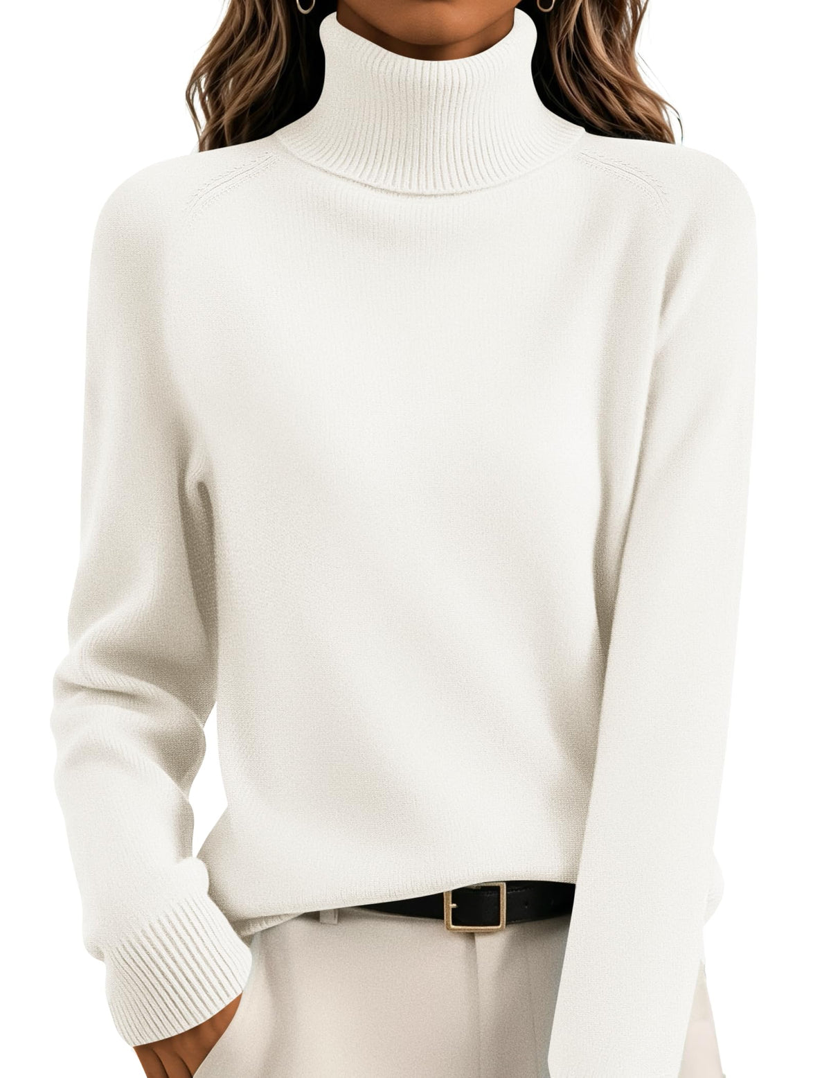 Sophisticated Relaxed Turtleneck Sweater The Nichole Collection