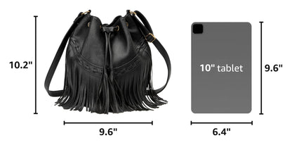 PARISIAN FRINGE BUCKET BAG The Nichole Collection