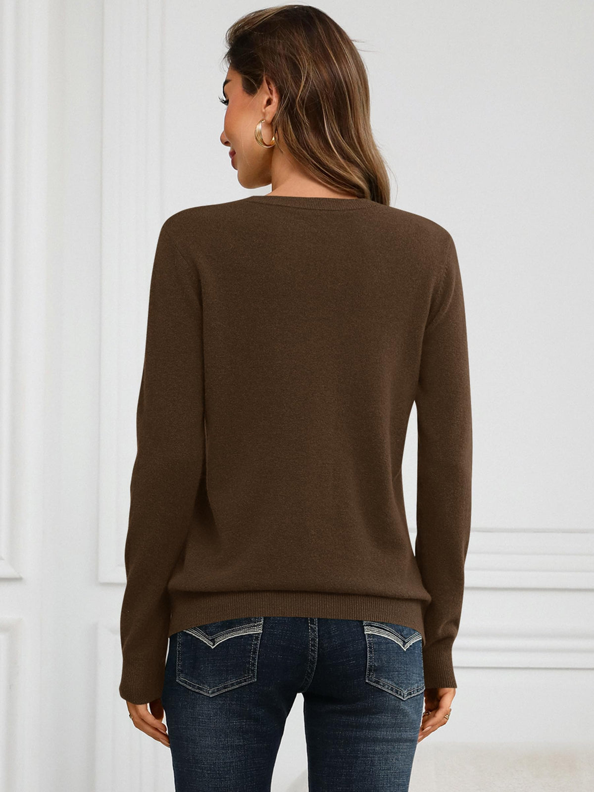 100% Merino Wool Crewneck Sweater The Nichole Collection