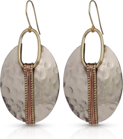 MEDITERRANEAN GLOW HAMMERED GOLD EARRINGS The Nichole Collection - Official Site