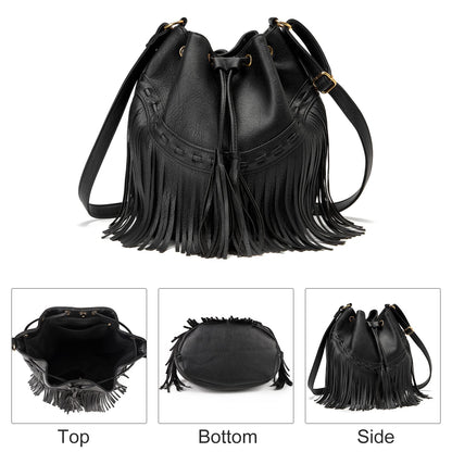 PARISIAN FRINGE BUCKET BAG The Nichole Collection