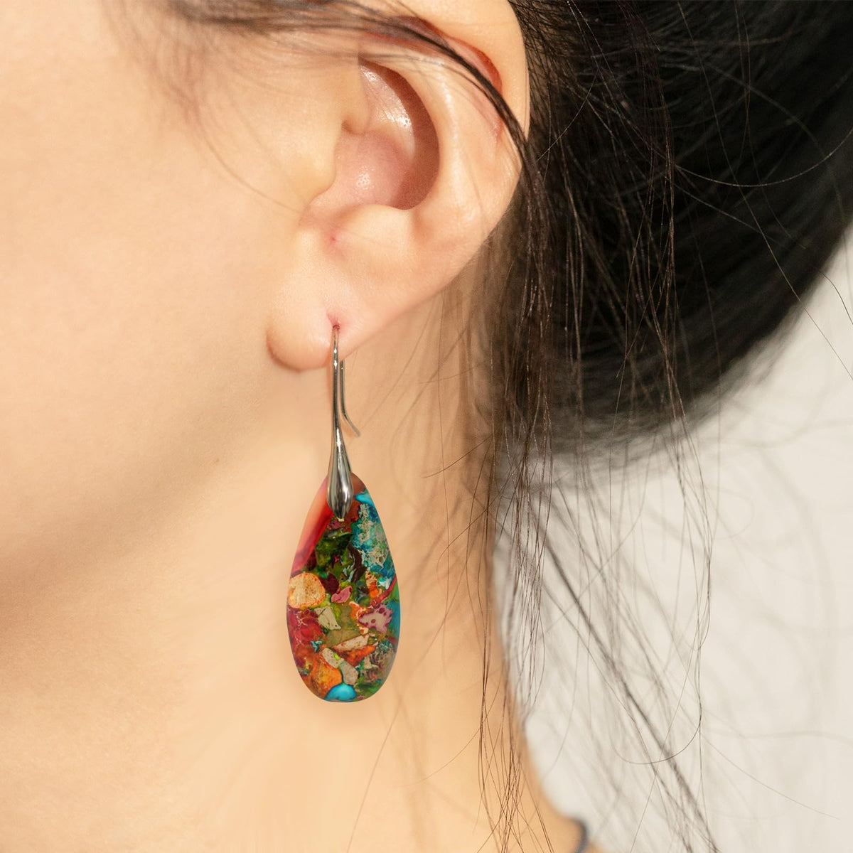 Natural Stone Teardrop Dangle Earrings The Nichole Collection - Official Site