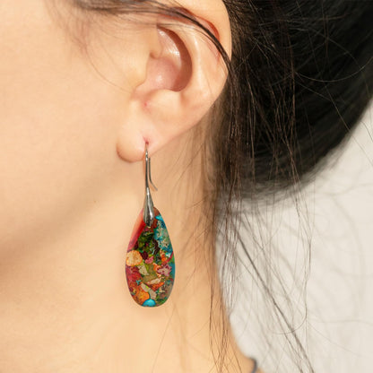Natural Stone Teardrop Dangle Earrings The Nichole Collection - Official Site