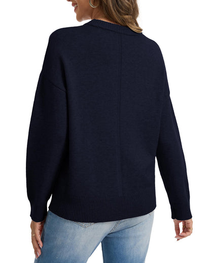 Oversized Cashmere-Blend Crewneck Sweater The Nichole Collection