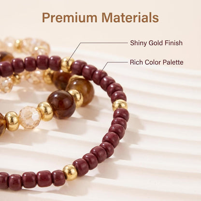BOHEMIAN STACKABLE BEADED BRACELETS The Nichole Collection