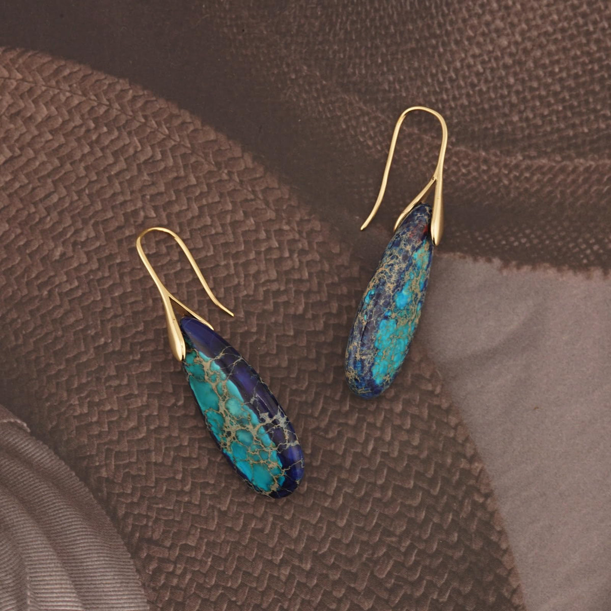 Natural Stone Teardrop Dangle Earrings The Nichole Collection - Official Site