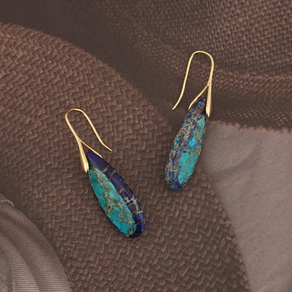Natural Stone Teardrop Dangle Earrings The Nichole Collection - Official Site