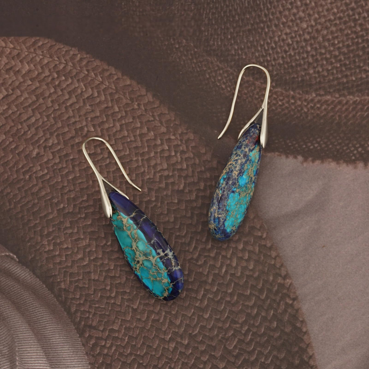 Natural Stone Teardrop Dangle Earrings The Nichole Collection - Official Site